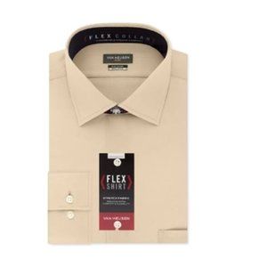 NWT Van Heusen Flex Men's Classic-Fit Stretch Dress Shirt 17 XL 34/35 $55 F009